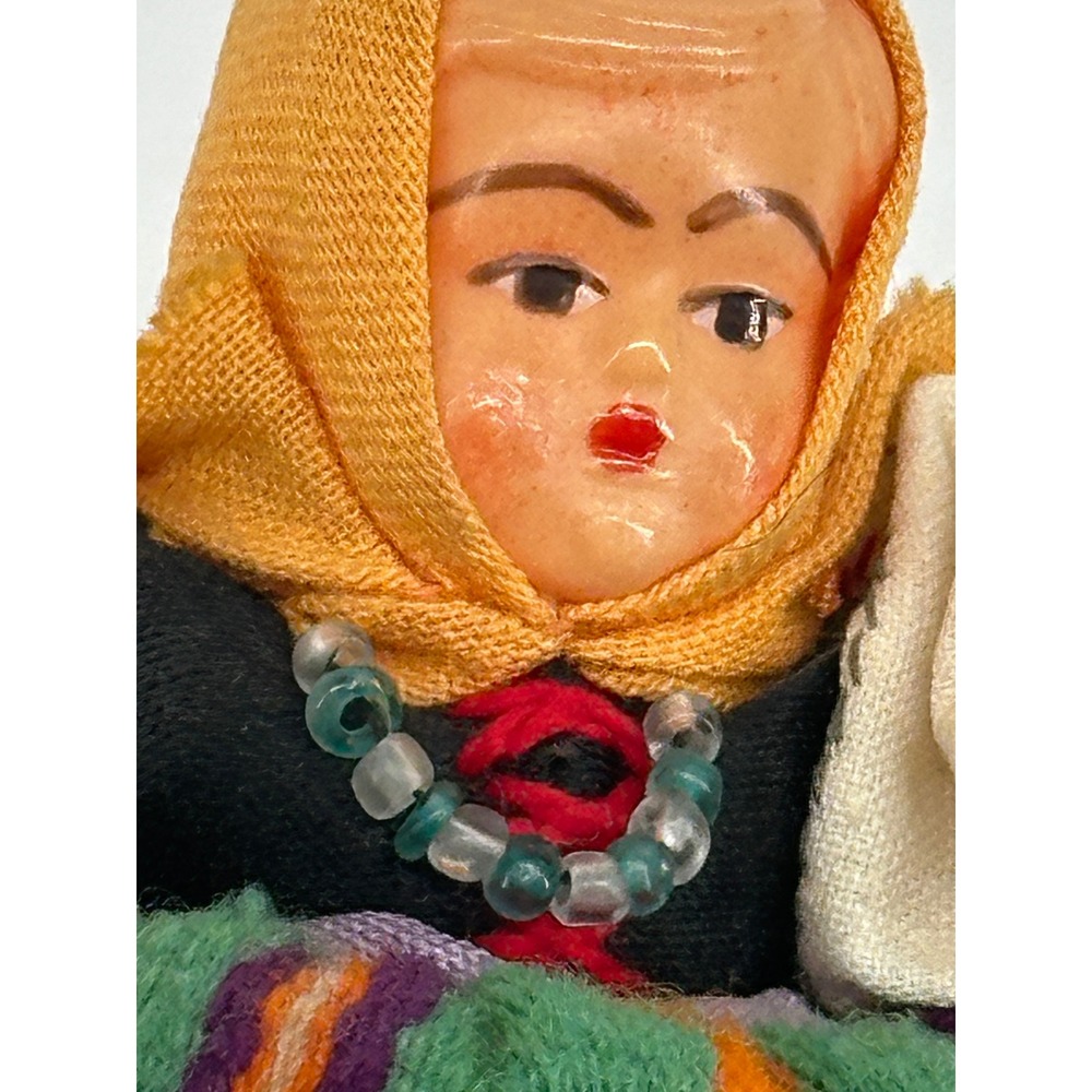 Unbranded Miniature Folk Doll Unisex 3.5in Multi-Color Vintage European Costume - Picture 5 of 6